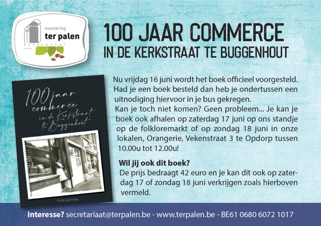 Boekvoorstelling 100 jaar commerce in de Kerkstraat te Buggenhout