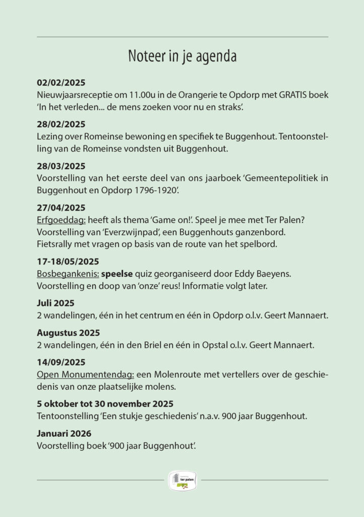 Noteer alvast in jullie agenda…